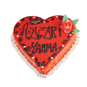 Torta cuore mousse fragola e limone “Auguri Mamma”