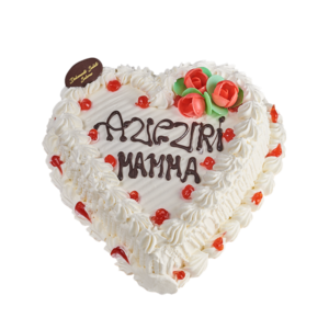 Torta cuore panna e cioccolato “Auguri Mamma”